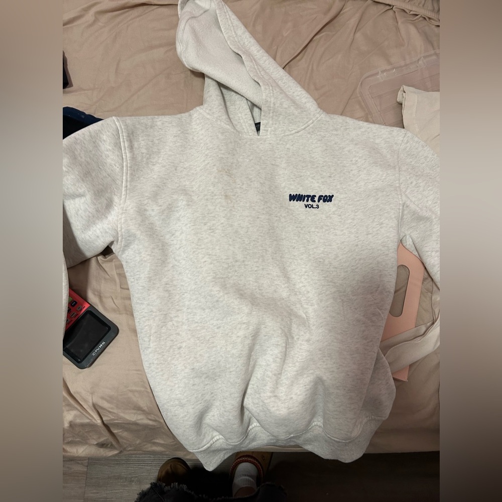White fox hoodie